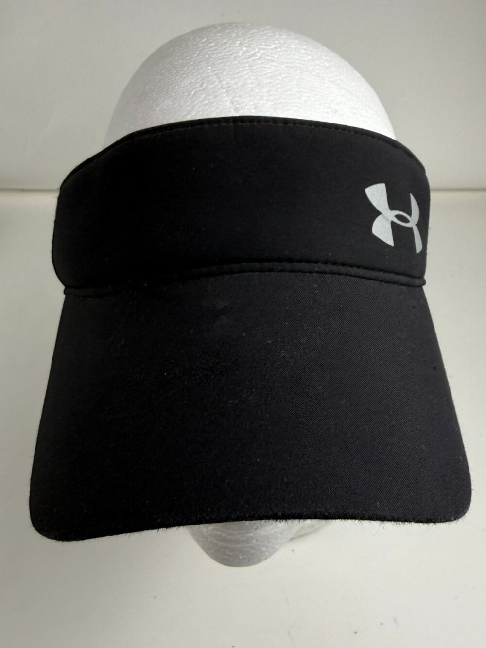 Under Armour Black Sun Visor Womens OSFA Running Golf Tennis Has Lint Adjustable